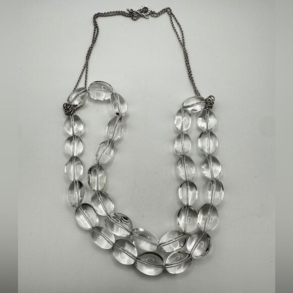 22" Dean Harris Clear Quartz beaded and sterling silver necklace! - Picture 7 of 11